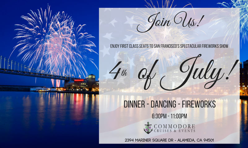 4th of july yacht boat cruise dinner dj fireworks event party